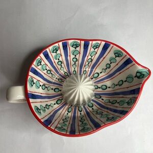 Anthropologie Ceramic Citrus Juicer Orange Lemon Reamer Ceramic Squeezer